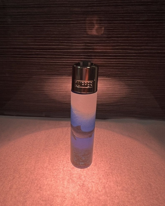 Custom lighter printed with a sea and shark photo
