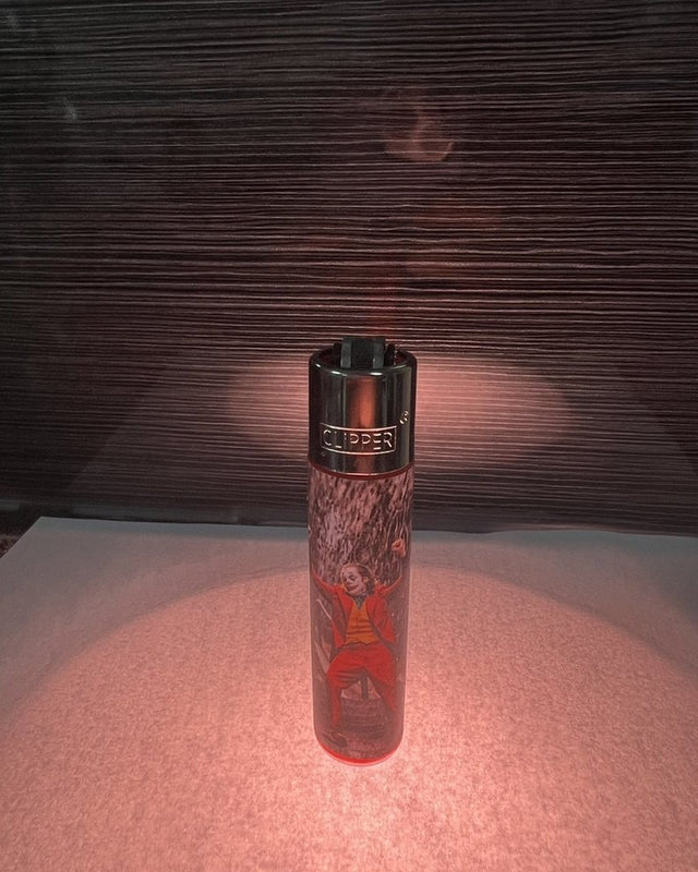 Close up of a photo printed on a lighter